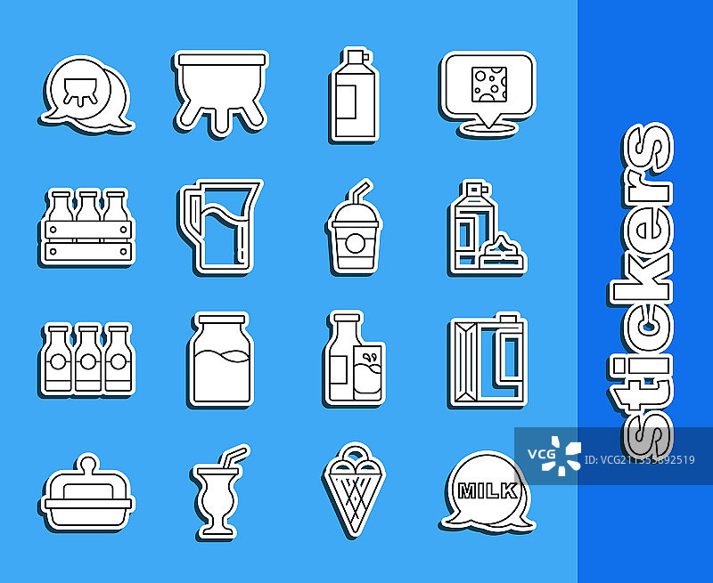 克非尔牛奶纸包装简笔画图片素材