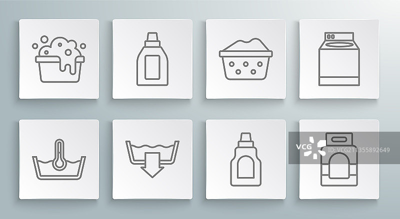 线条温度清洗瓶图片素材