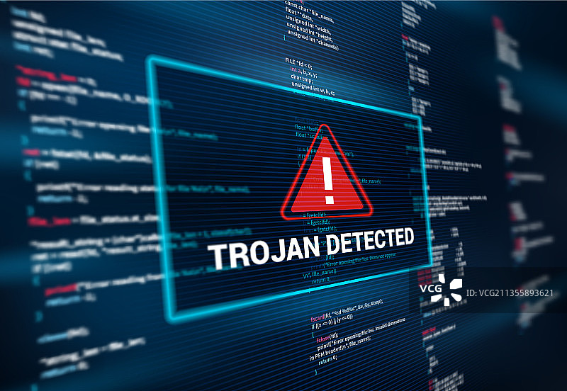 检测到木马病毒警告提示背景图片素材