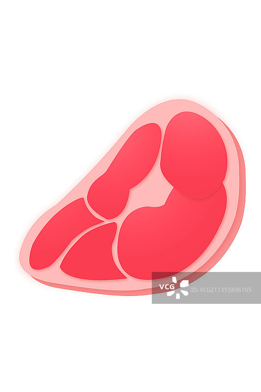 系列剪纸风格生鲜蔬菜水果之肉类图片素材