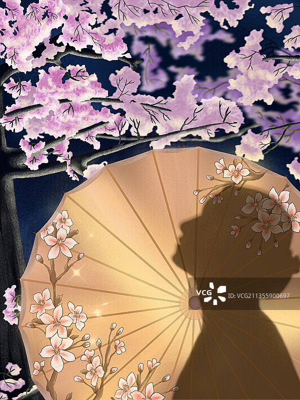 油纸伞女孩图片素材