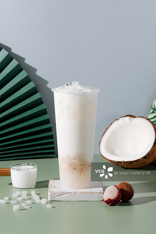 椰子饮品，椰椰拿铁，椰椰荔枝，椰椰芒芒，椰椰柠檬，奶茶图片素材