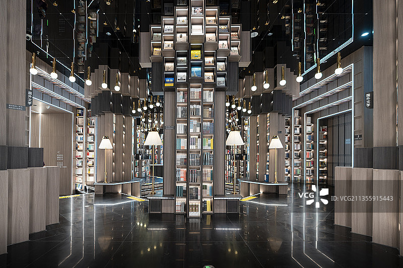 现代书店书吧商业空间图片素材
