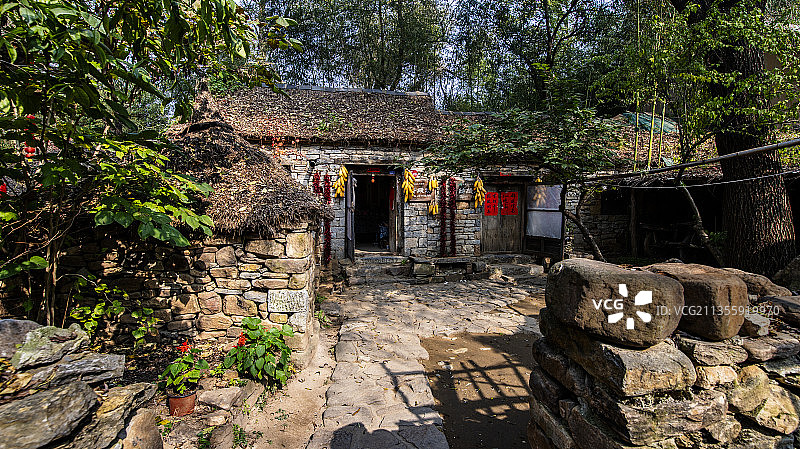山东省临沂市沂南县竹泉村村居风景图片素材