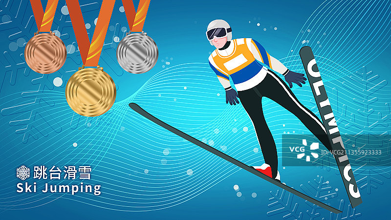 滑雪运动运动项目之跳台滑雪图片素材