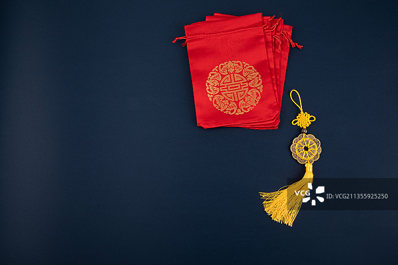 春节红包福袋铜币图片素材