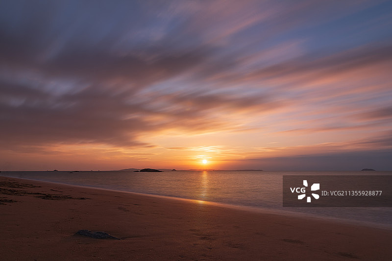 黄厝日出图片素材