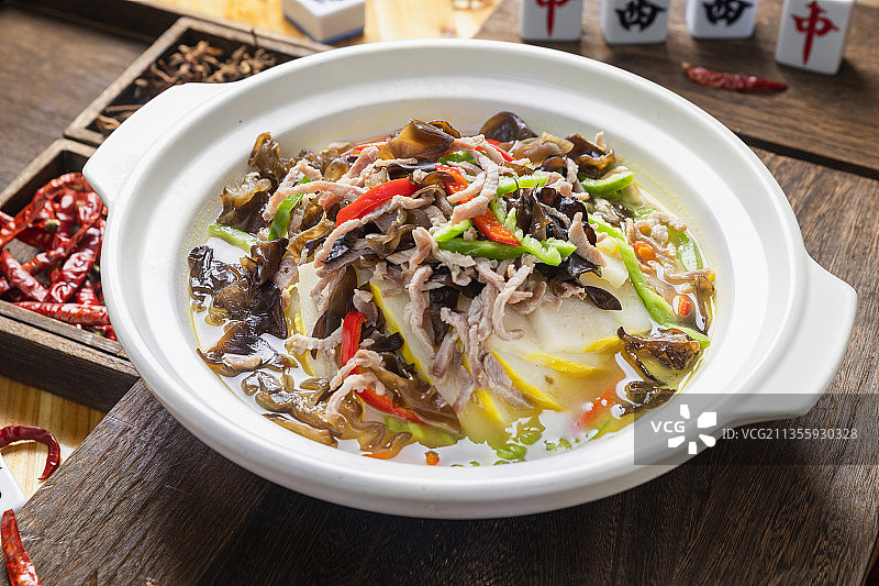 荆州头菜火锅 百合糕  鱼糕  楚夷花糕图片素材