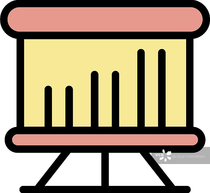 挂图图标彩色轮廓图片素材