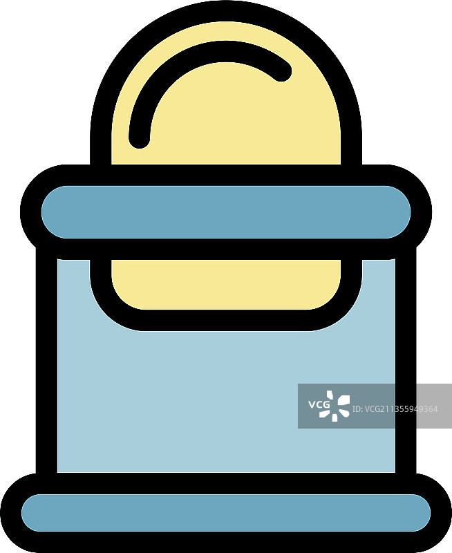 婴儿学步车彩色轮廓图标图片素材