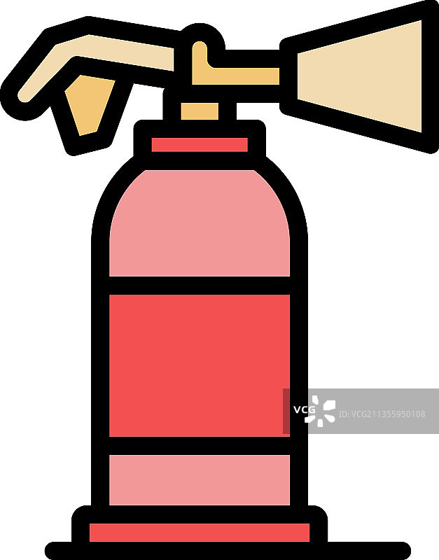 灭火器图标彩色轮廓图片素材