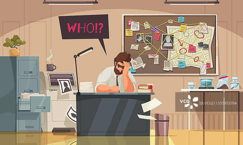 侦探办公室内部场景图片素材