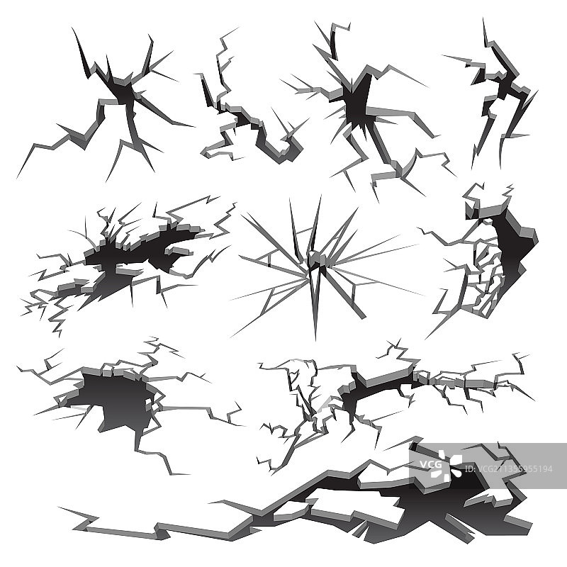 裂纹孔洞合集图片素材