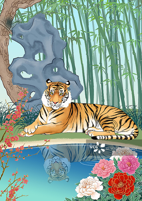 虎年贺图图片素材