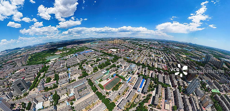 唐山市丰润区航拍全景图片素材