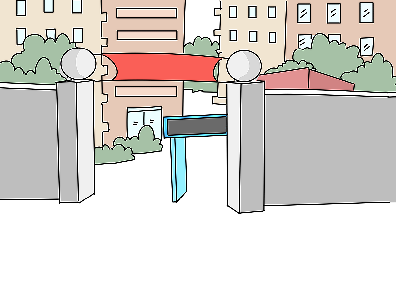 学校大门图片素材