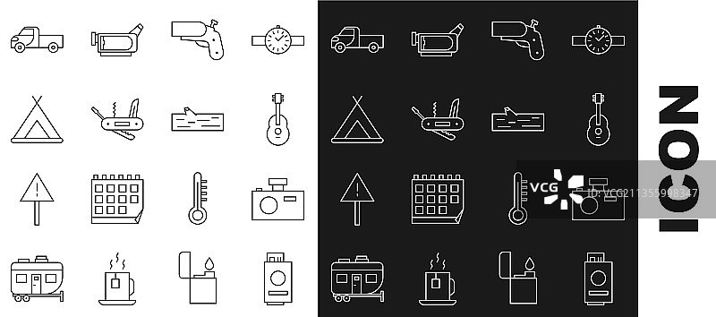 带机票的护照与照相机图片素材