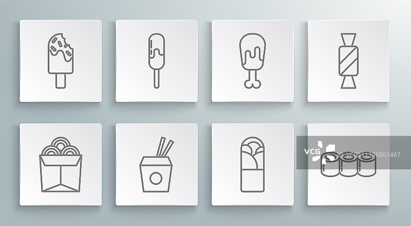 盒装冰淇淋亚洲面条图片素材