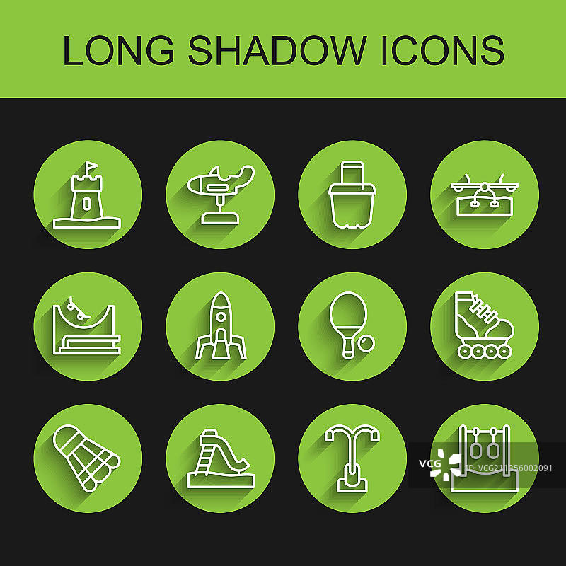 羽毛球、儿童滑梯、沙子图片素材