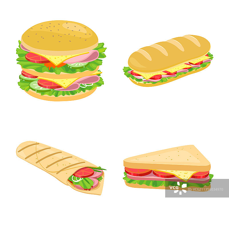 三明治和快餐图片素材