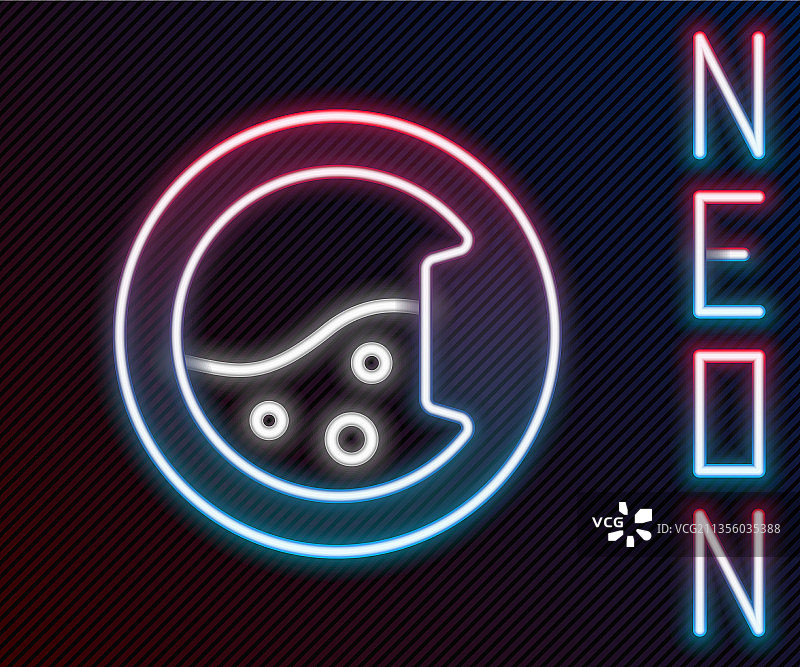发光的霓虹灯线垫圈图标图片素材