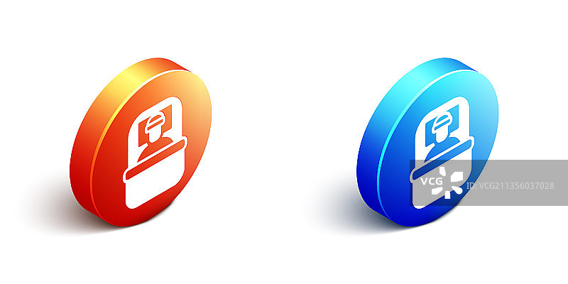 2.5D睡袋图标，白色背景图片素材