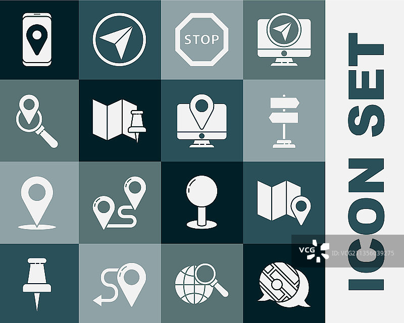 城市地图导航折叠信息图图片素材