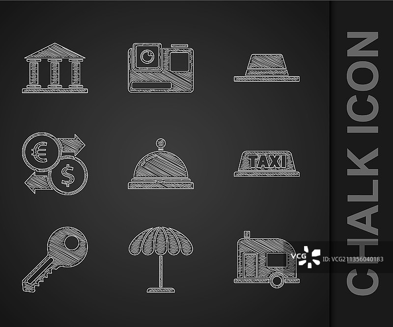 酒店服务铃与遮阳伞图片素材