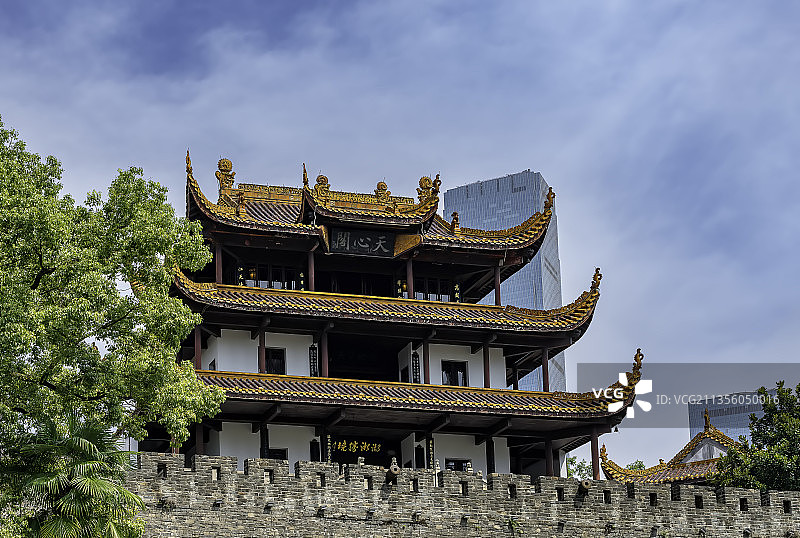 始建于明末的湖南长沙天心阁－主阁图片素材