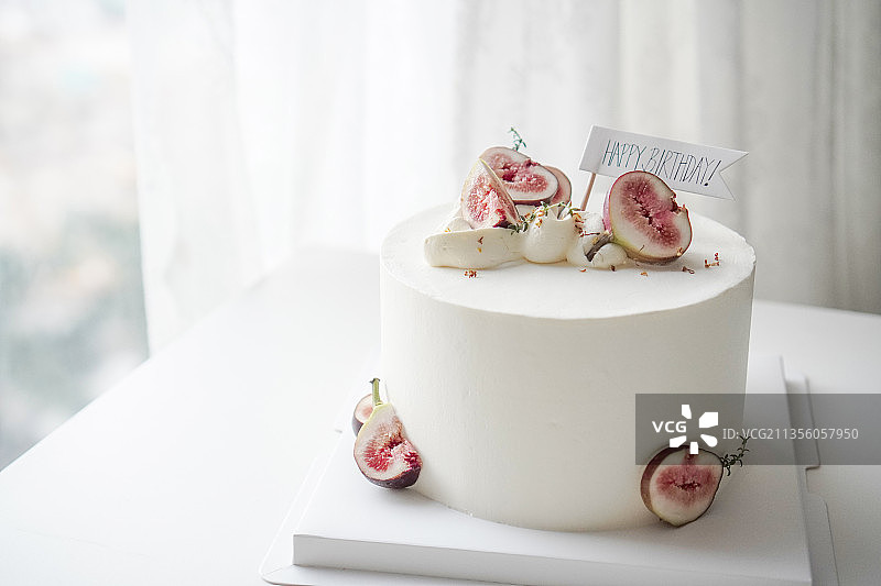 简约奶油蛋糕图片素材