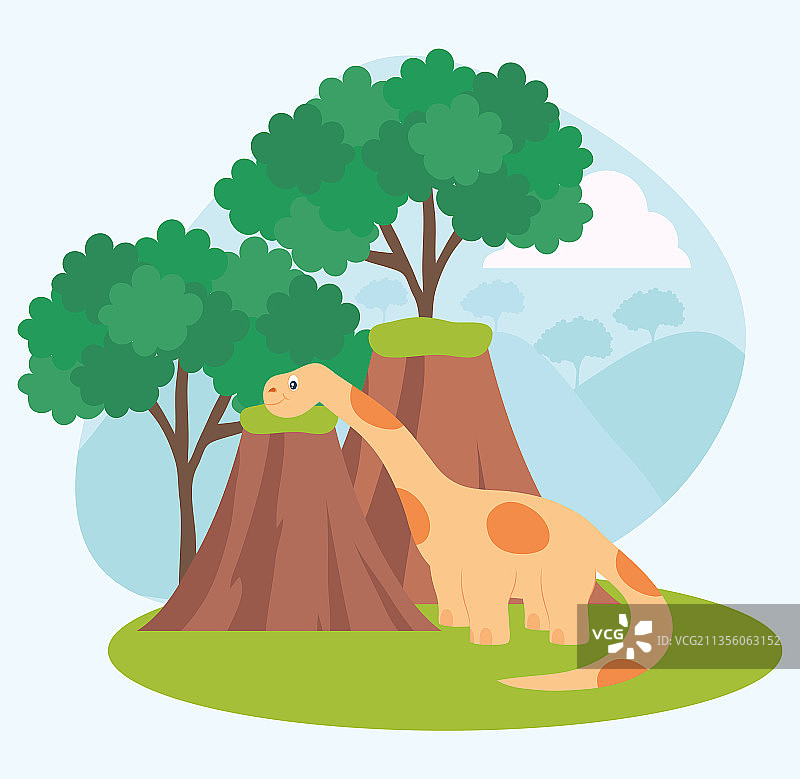 自然与恐龙景观图片素材