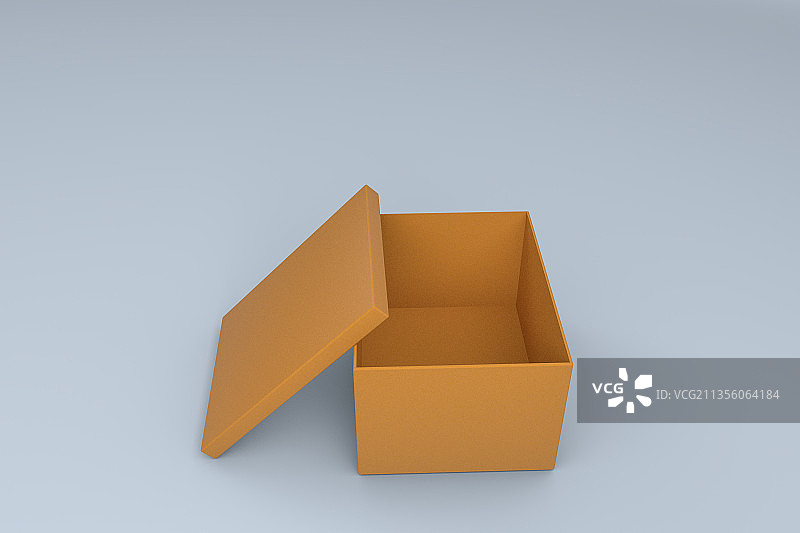 3D渲染的纸盒子图片素材