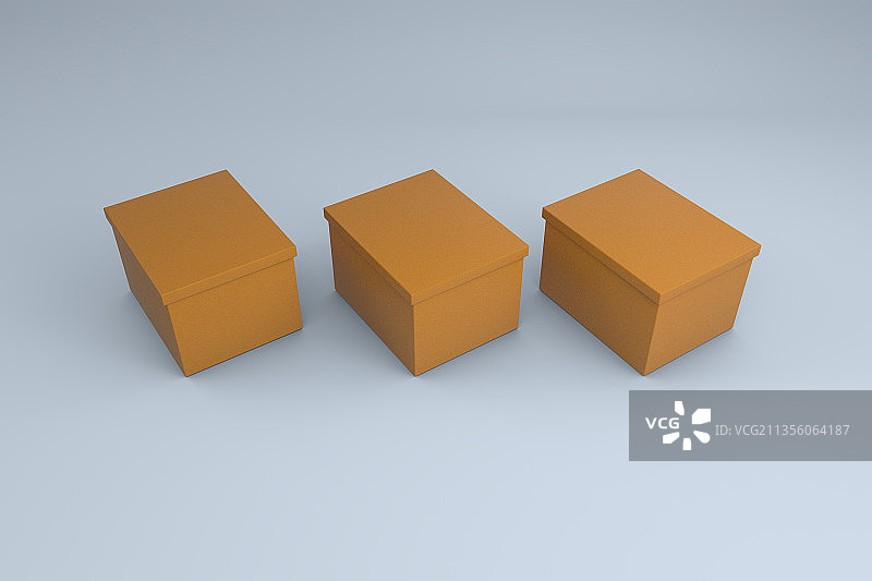 3D渲染的纸盒子图片素材