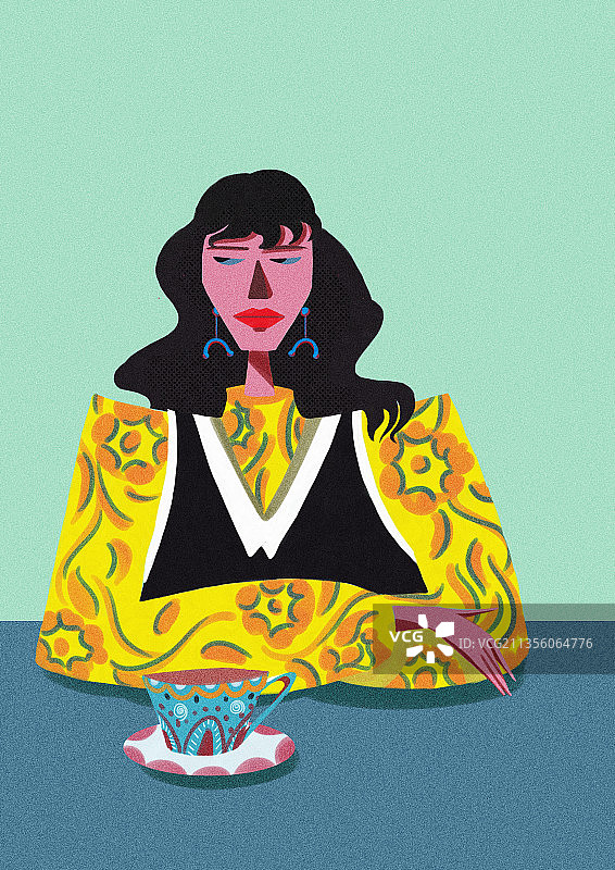 咖啡女孩图片素材