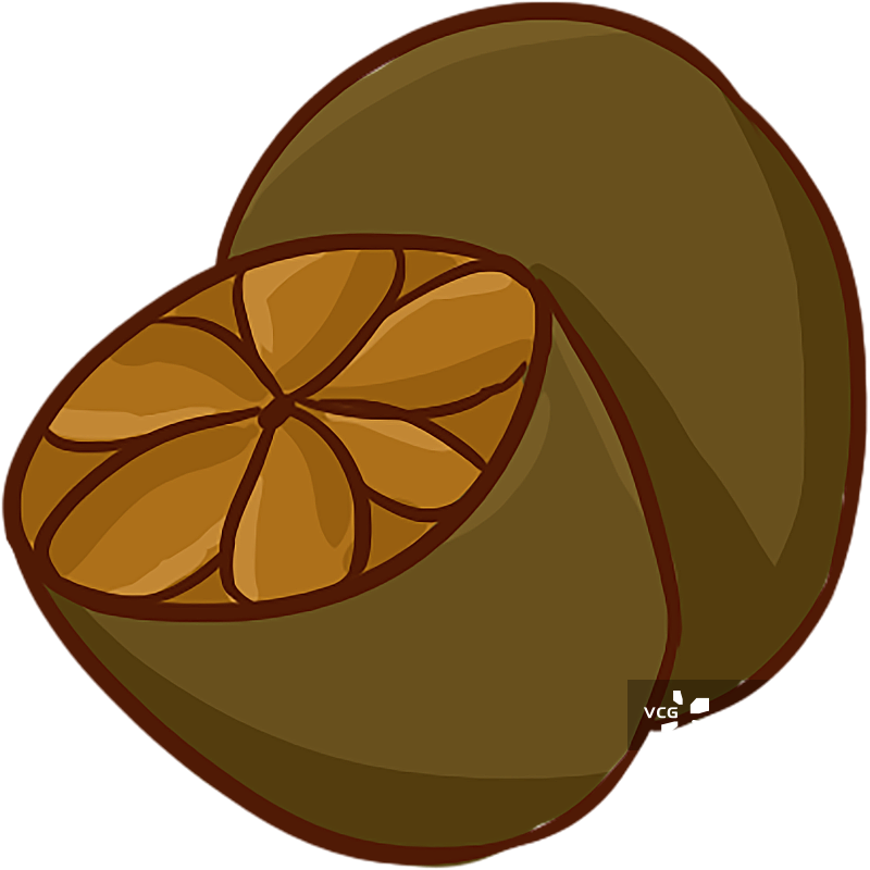 卡通手绘罗汉果食物图片素材