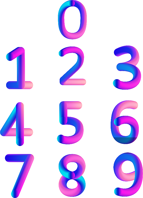 数字 0123456789 倒计时 阿拉伯数字图片素材