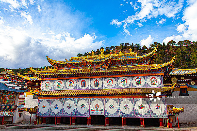 甘南郎木寺达合仓郎姆赛赤寺大经堂图片素材