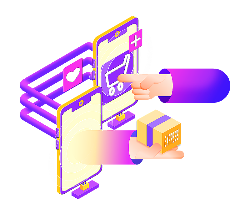 网上购物场景图片素材