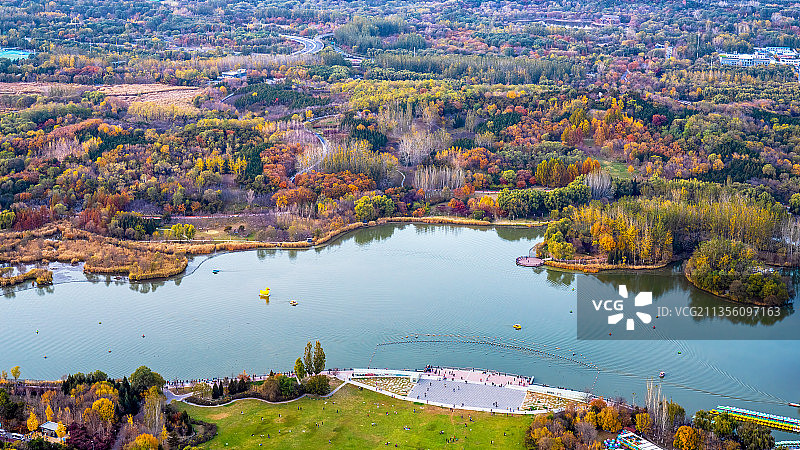 奥林匹克森林公园秋景图片素材