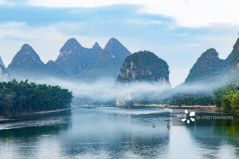 轻纱罩漓江图片素材