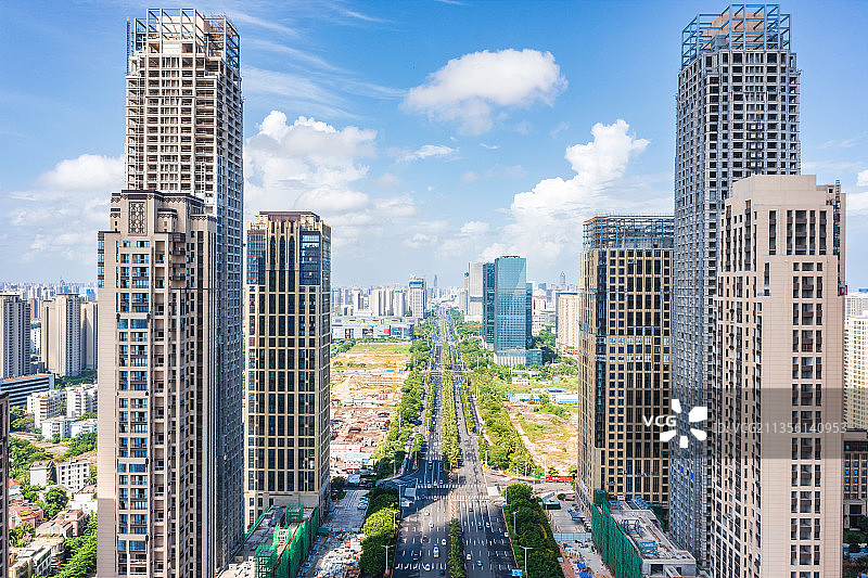 海南省海口市琼山区国兴大道图片素材