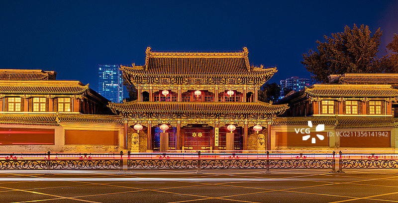 晋商博物院夜景图片素材