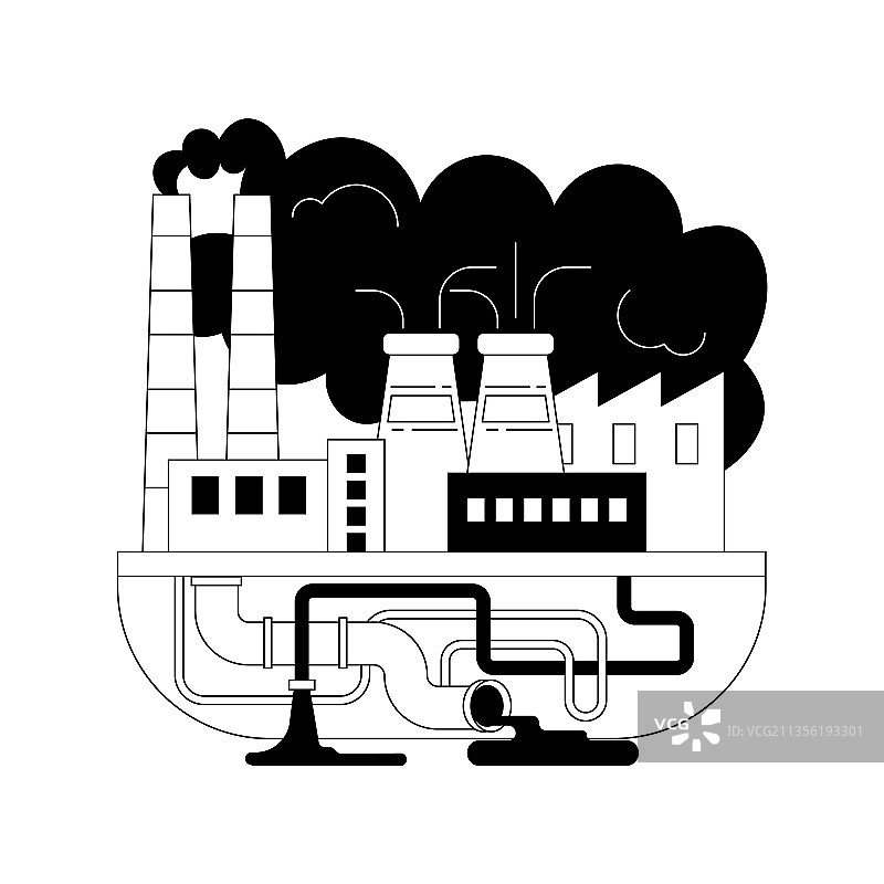工业污染抽象概念图片素材