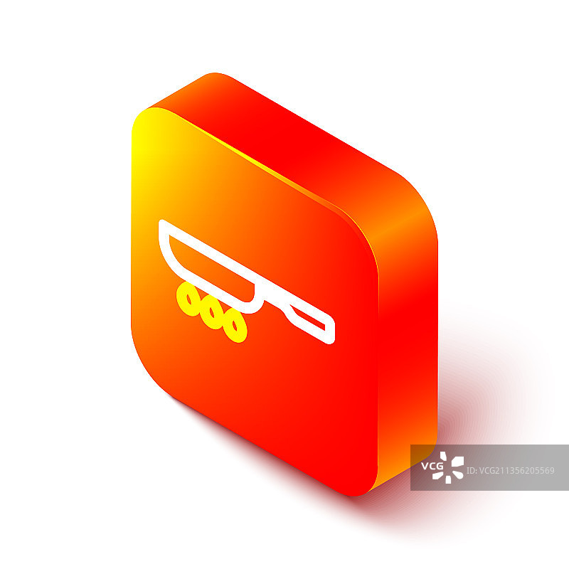 2.5D线条煎锅图标，白色背景图片素材