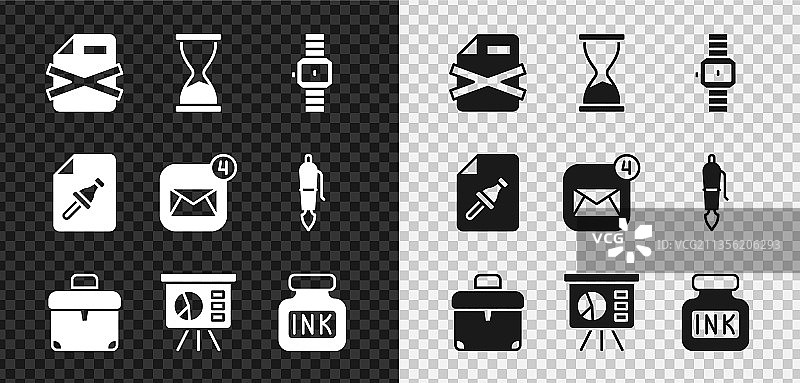 删除旧文件文档时钟手绘套装图片素材