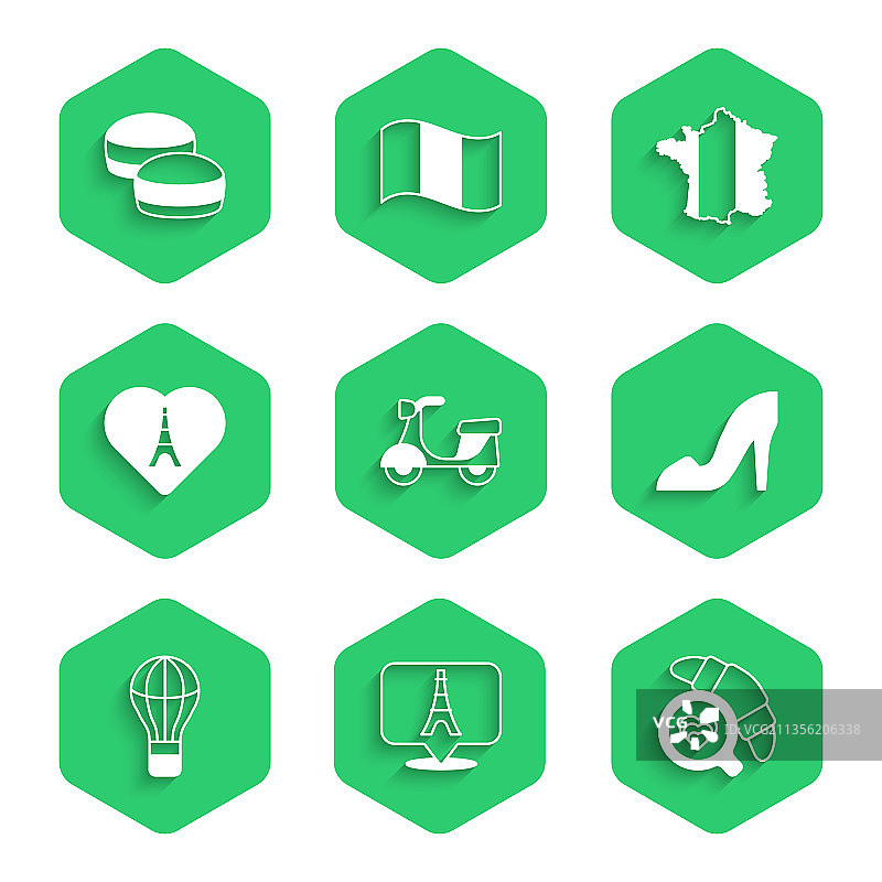 踏板车埃菲尔铁塔咖啡杯图片素材