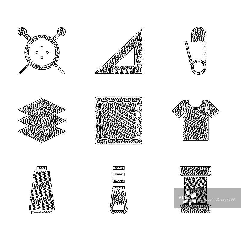 缝纫图案拉链线T恤图片素材