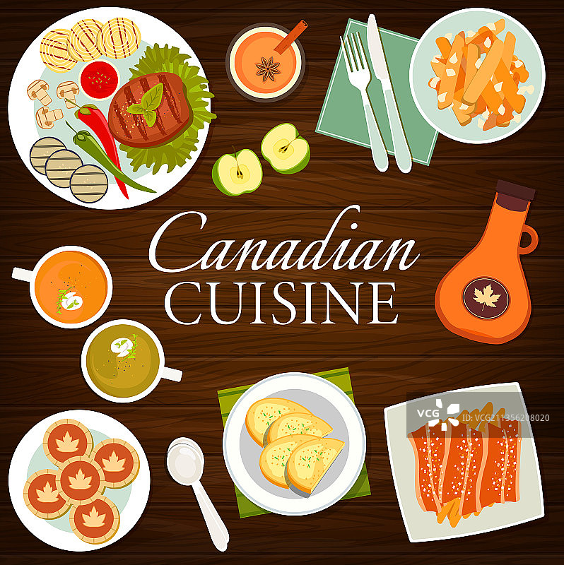 加拿大美食菜肴菜单封面图片素材