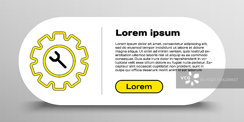 线条扳手齿轮图标（白色背景）图片素材