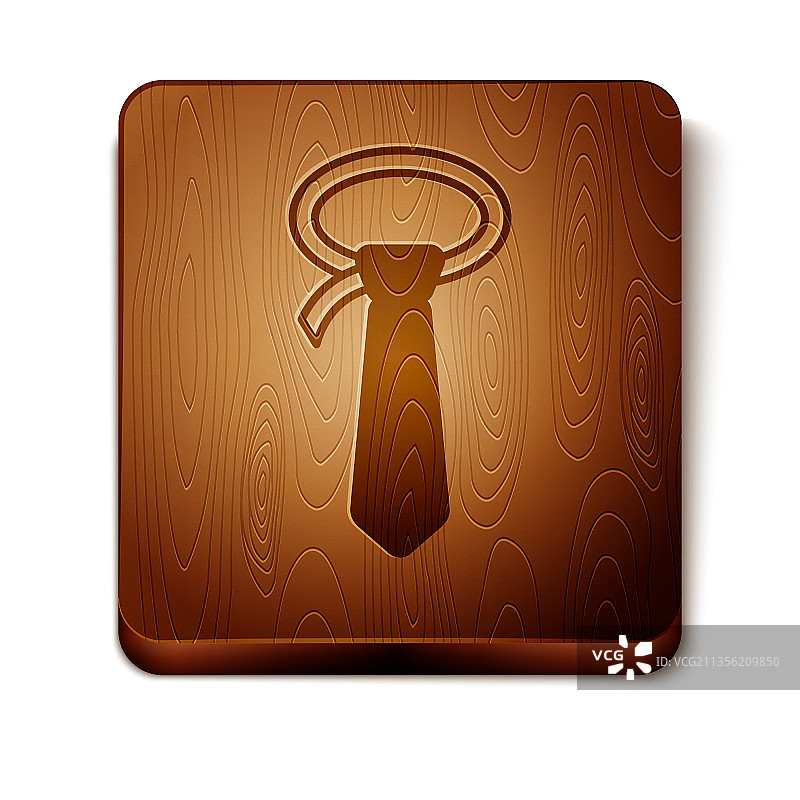 白色背景上的棕色领带图标图片素材